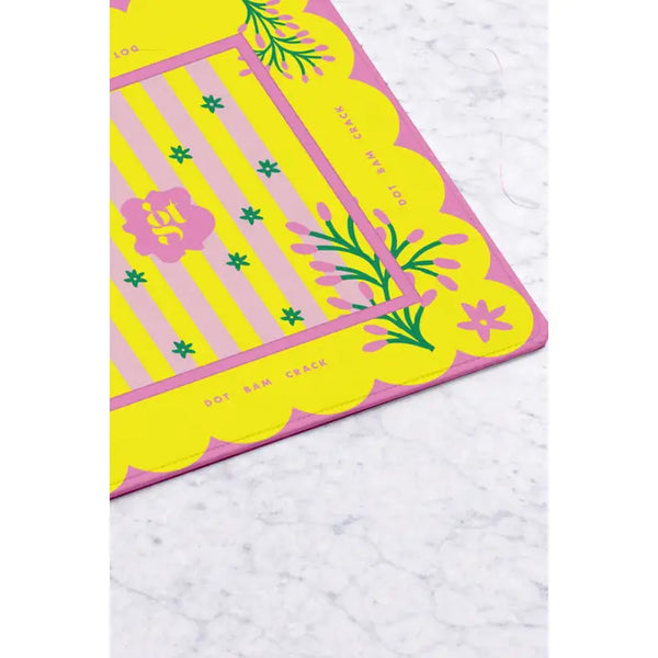 Mahjong Mat - Palm Springs Yellow