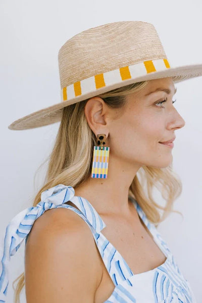 Hazel Stripe Cabana Earrings
