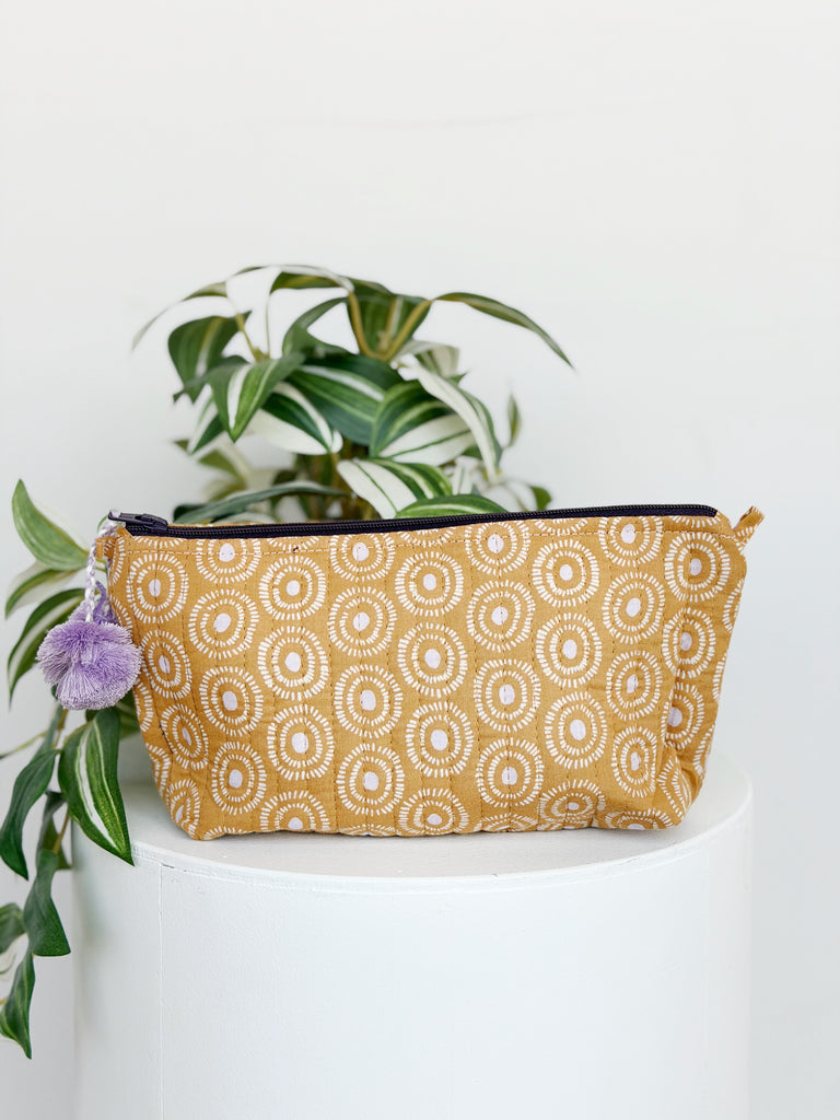 Imani Hand Block Printed Pouch - Free Gift with Every $75 You Spend