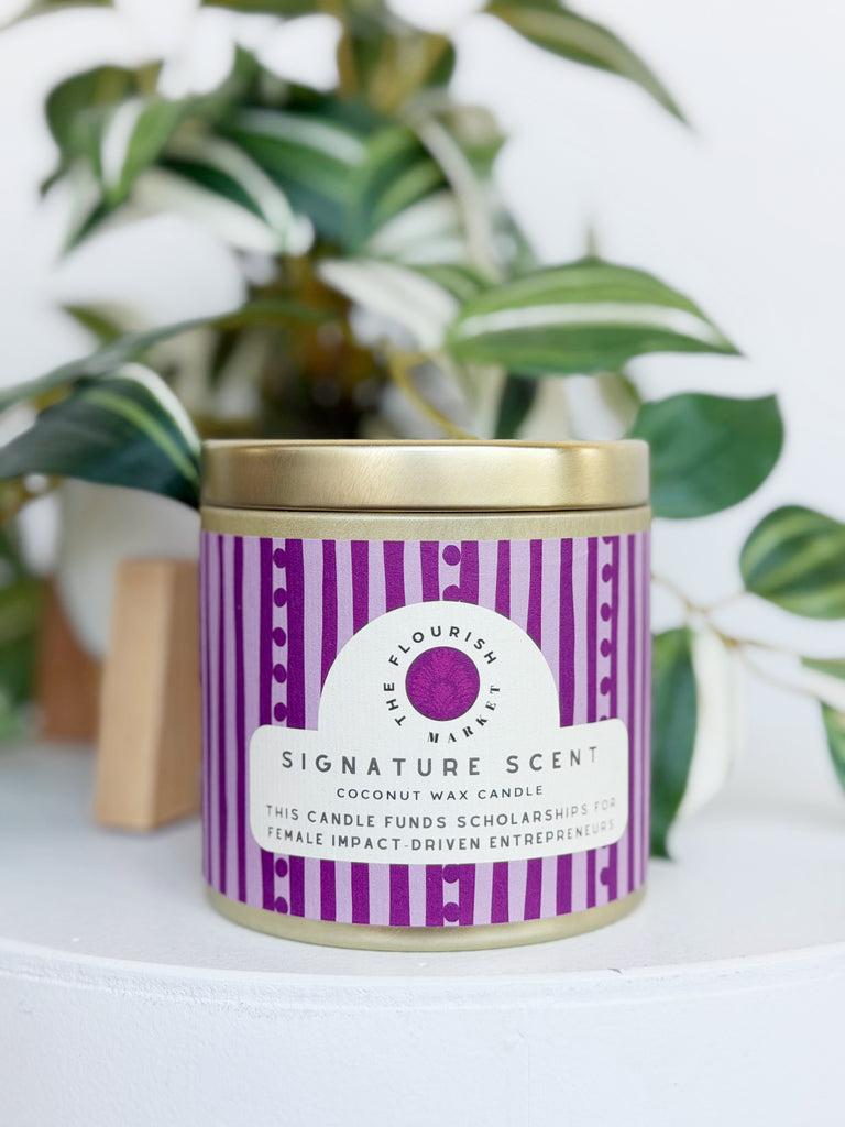 Magenta Pink Flourish Signature Candle