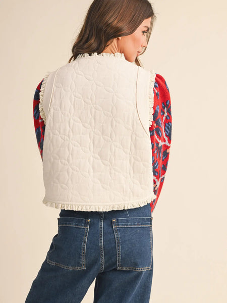 Clark Vest -- Cream