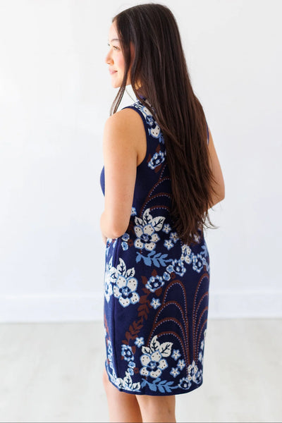 Cara Dress -- Navy