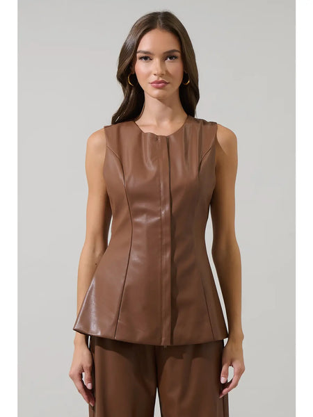 Anisa Top -- Brown