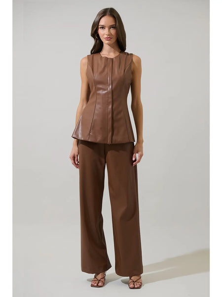 Anisa Top -- Brown