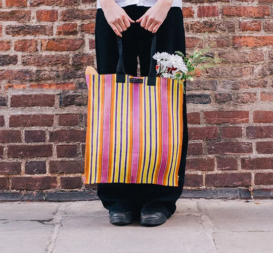 Neyron Rose | Sage | Yellow - Woven Shopper