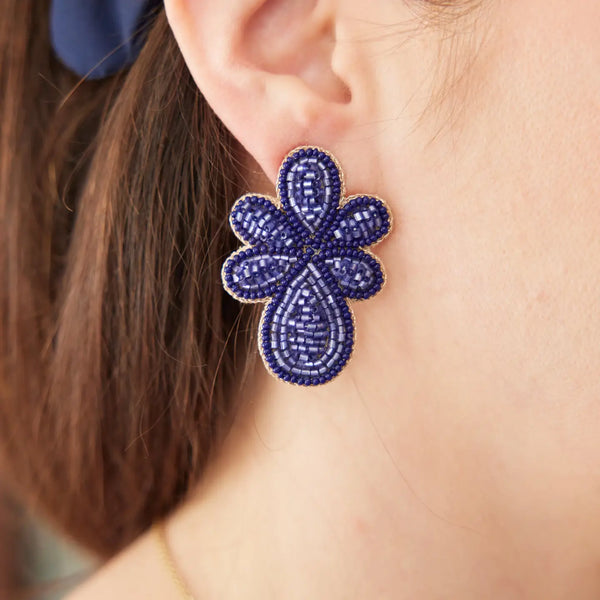 Mercer Earrings - Navy