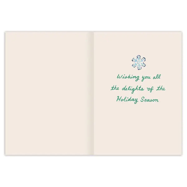 Vintage Motifs Merry Christmas Holiday Card
