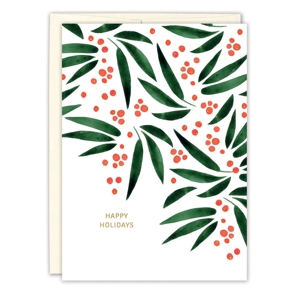 Red Berries Boxed Holiday Card Set
