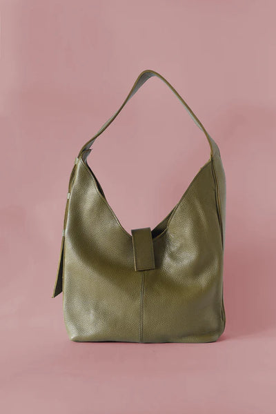 Bindle Bag - Pebbled Olive