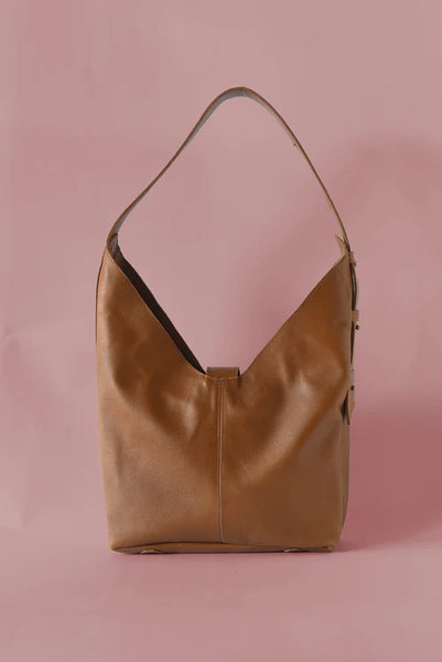 Bindle Bag - Pebbled Cognac