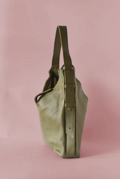 Bindle Bag - Pebbled Olive