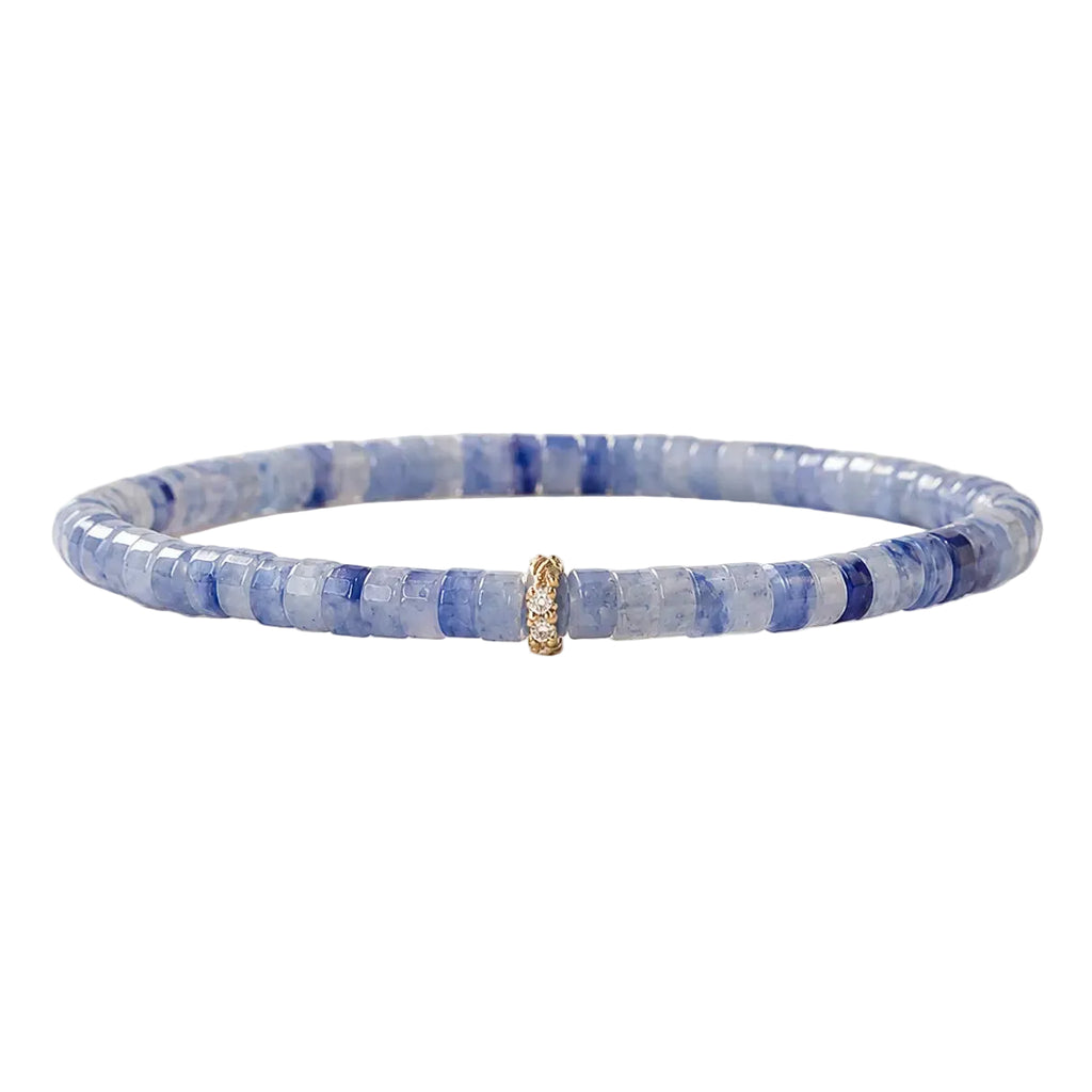 Heishi Gemstone Bracelet - Blue Aventurine