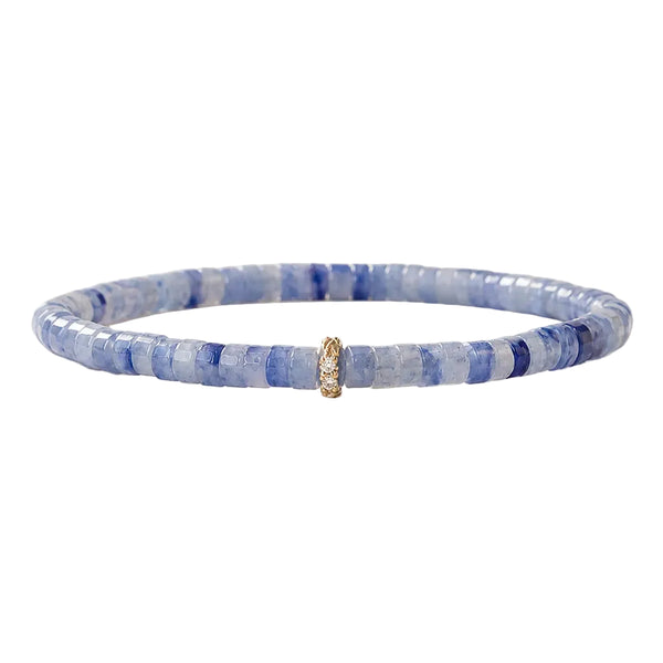 Heishi Gemstone Bracelet - Blue Aventurine