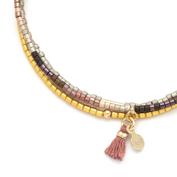 Miyuki Bracelet Trio - Bronze Multi / Gold