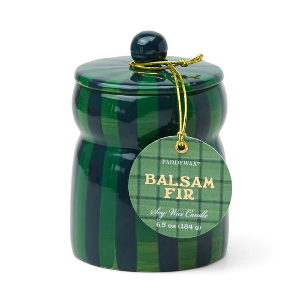 Cabana Green / Navy Candle - Balsam Fir