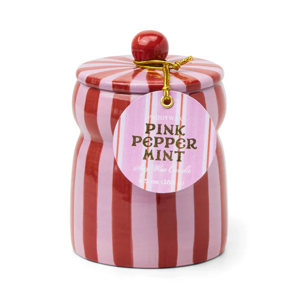Cabana Red / Pink Candle - Pink Peppermint