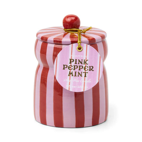 Cabana Red / Pink Candle - Pink Peppermint