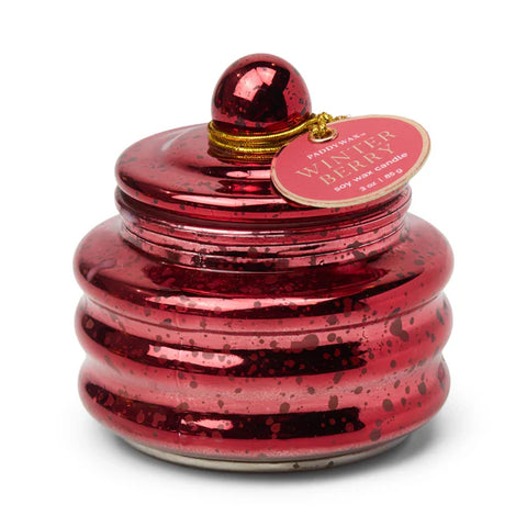 Red Mercury Beam Glass Candle - Winter Berry 3oz