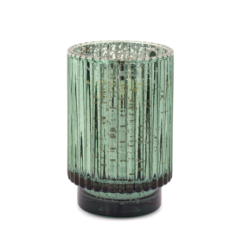 Green Mercury Ribbed Glass Candle - Cypress + Fir - 12oz (Copy)