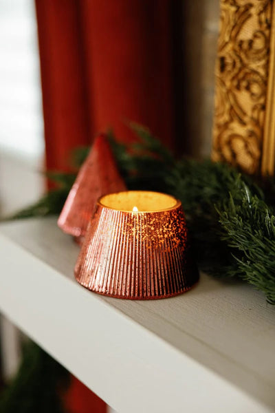 Red Stacked Tree Candle - Winter Berry