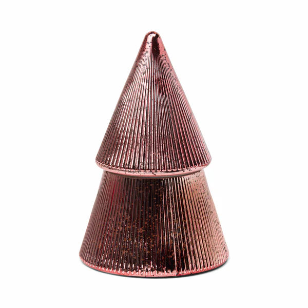 Pink Stacked Tree Candle - Pink Peppermint