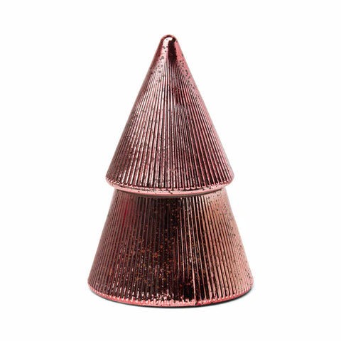 Pink Stacked Tree Candle - Pink Peppermint