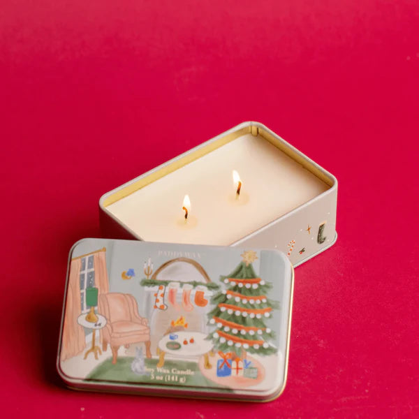 Holiday 5 oz. Candle Tin - Persimmon + Chestnut