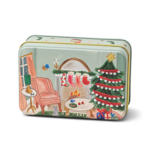 Holiday 5 oz. Candle Tin - Persimmon + Chestnut