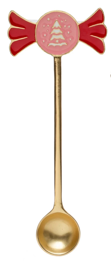Zinc Alloy Spoon with Enameled Holiday Icon Handle -Candy