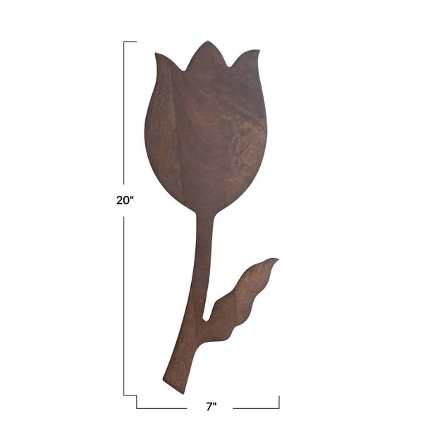 Mango Wood Tulip Shaped Serving Board