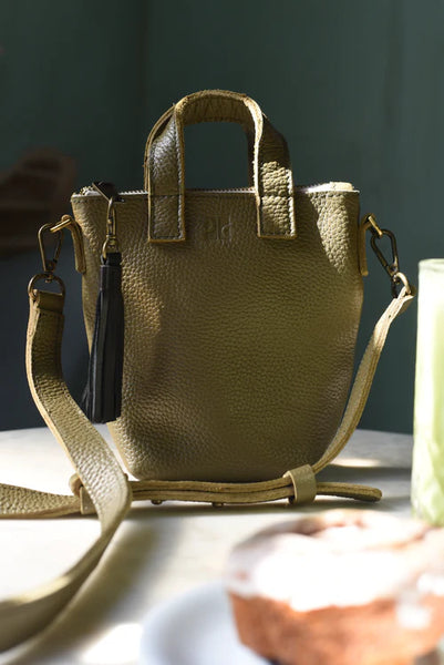Phone Crossbody - Pebbled Olive