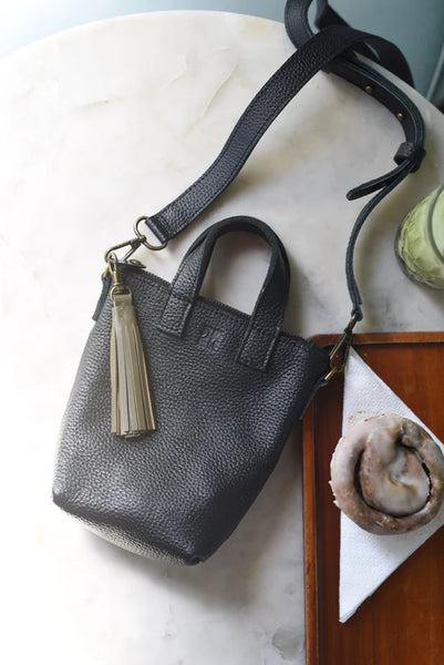 Phone Crossbody - Pebbled Black