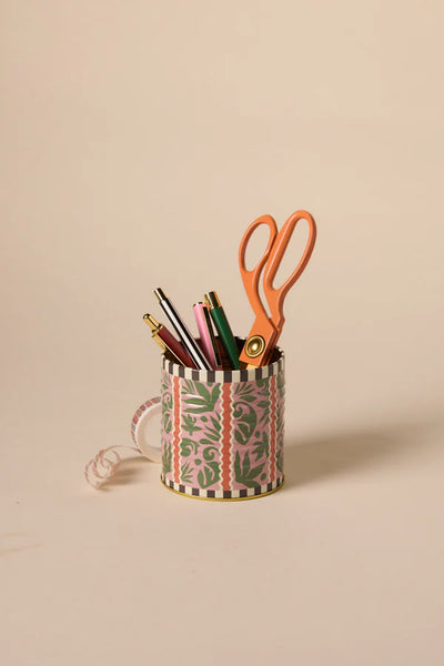 A Dopo black and white storage tin