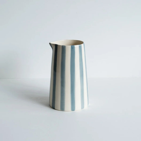 Dove Grey Candy Stripe Pitcher