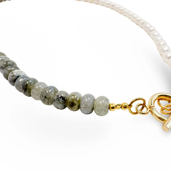 Harmony Gemstone Necklace - Pearl & Agate