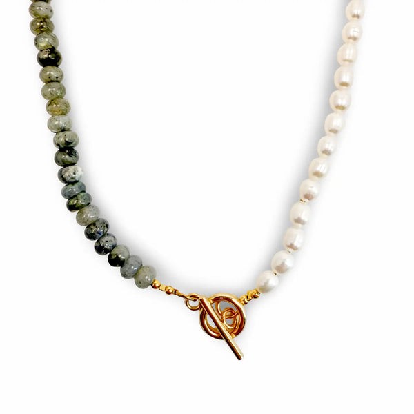 Harmony Gemstone Necklace - Pearl & Agate