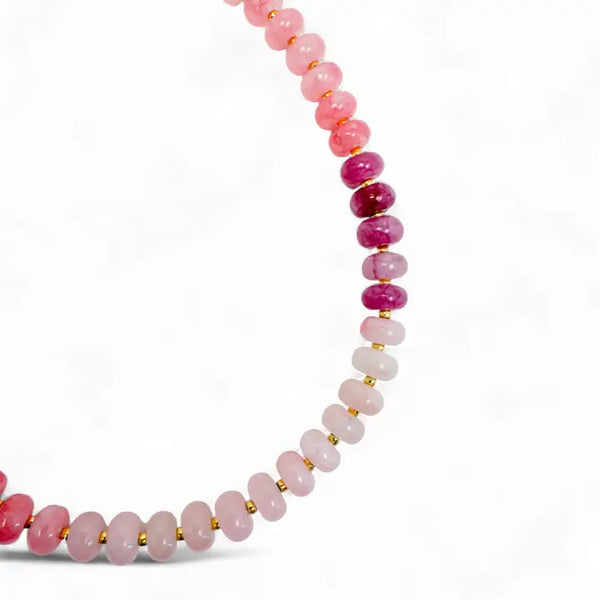 Bold Gemstone Necklace - Blush Crush