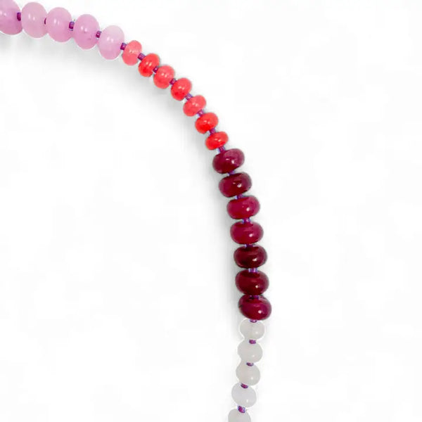 Bold Gemstone Necklace - Blush Crush