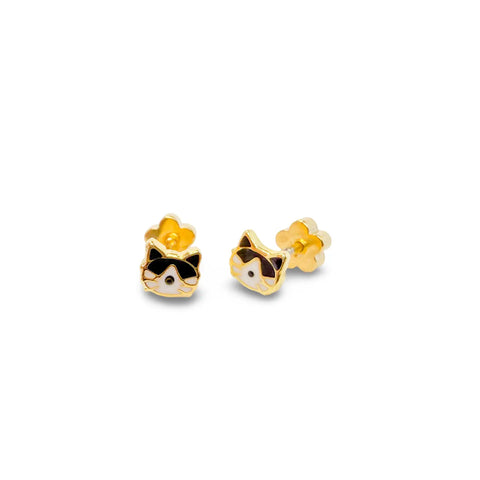 Cat Tiny Stud Kids Earrings