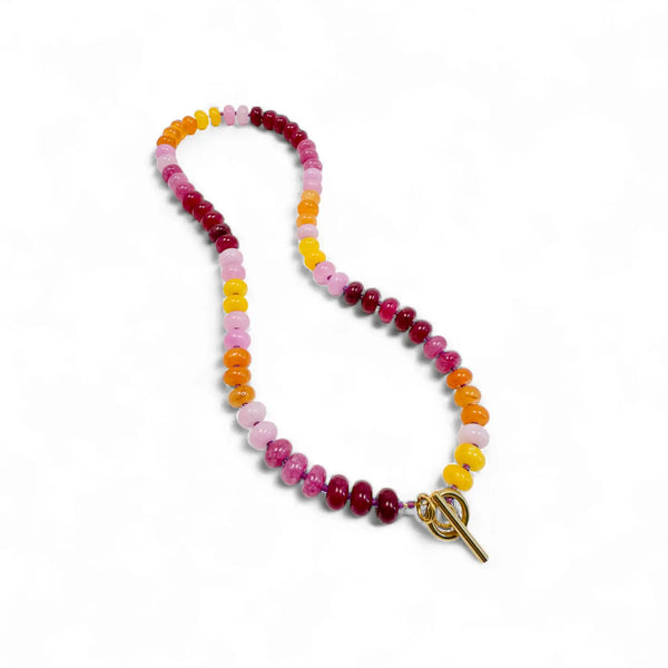 Bold Gemstone Necklace - Sunset