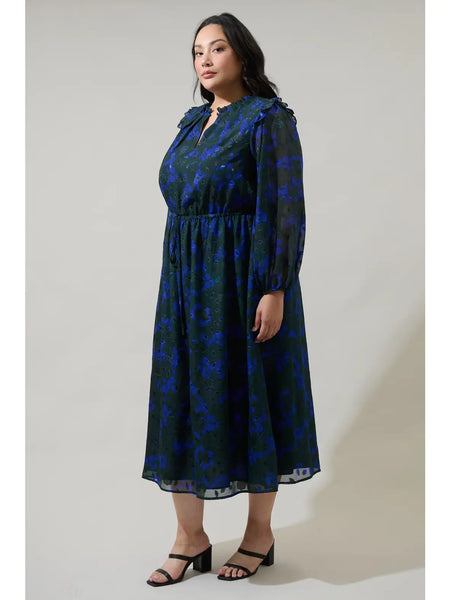 Ella Dress -- Emerald Blue
