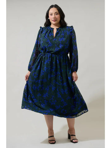 Ella Dress -- Emerald Blue