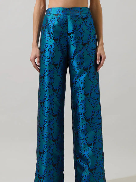 Farrah Pants -- Green Blue