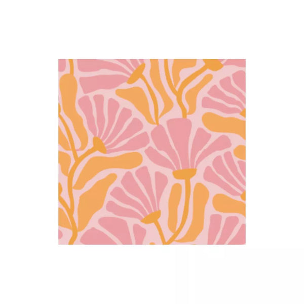 Silk and Gemstone Bag Charm - Pink Floral