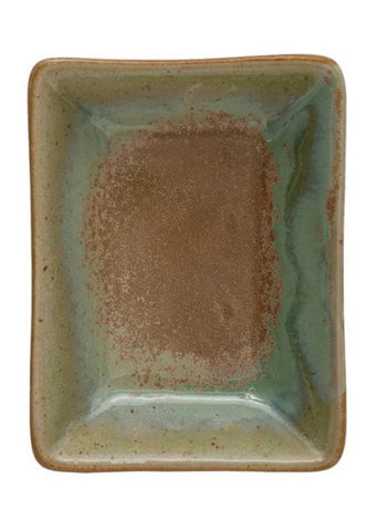 Stoneware Dish with Opal Reactive Glaze - #2