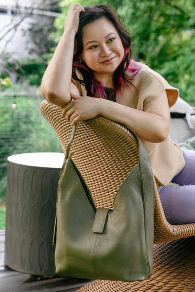 Bindle Bag - Pebbled Olive