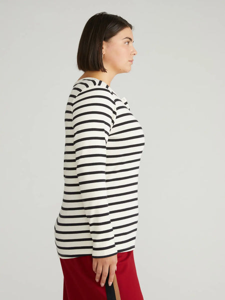 Lena Top -- Black Stripe
