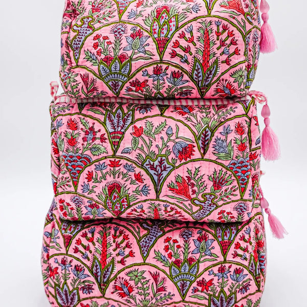 Small Toiletry Bag - Pink Arch