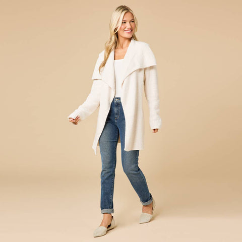 Marshmallow Wrap Cardigan - Almond