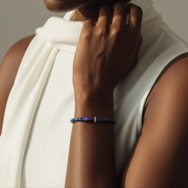 Heishi Gemstone Bracelet - Lapis Lazuli